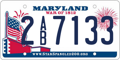 MD license plate 2AB7133