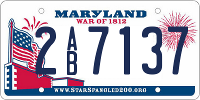 MD license plate 2AB7137