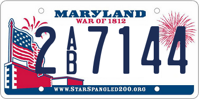 MD license plate 2AB7144