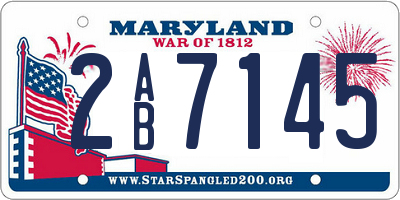 MD license plate 2AB7145