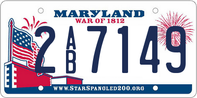 MD license plate 2AB7149