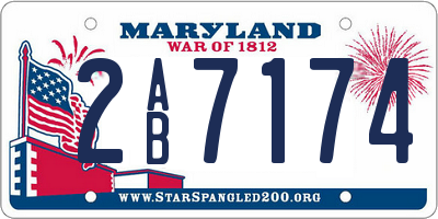 MD license plate 2AB7174