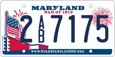 MD license plate 2AB7175