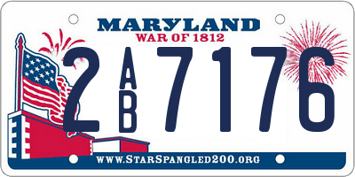 MD license plate 2AB7176