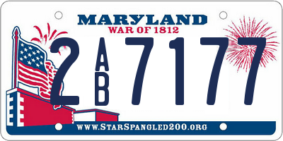 MD license plate 2AB7177