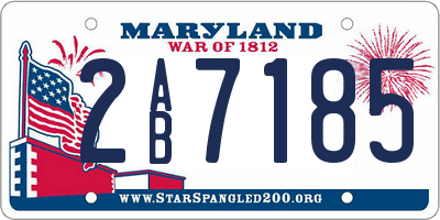 MD license plate 2AB7185