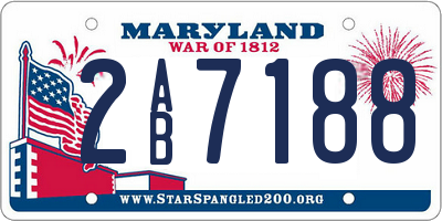 MD license plate 2AB7188