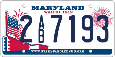 MD license plate 2AB7193