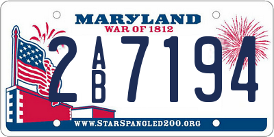 MD license plate 2AB7194