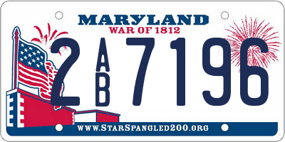 MD license plate 2AB7196
