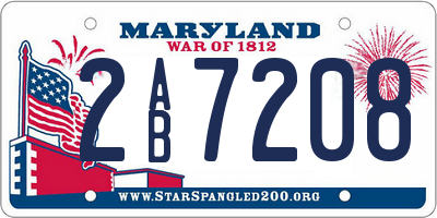MD license plate 2AB7208