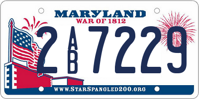 MD license plate 2AB7229