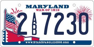 MD license plate 2AB7230