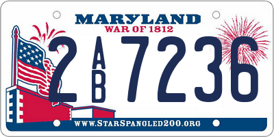 MD license plate 2AB7236