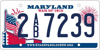 MD license plate 2AB7239