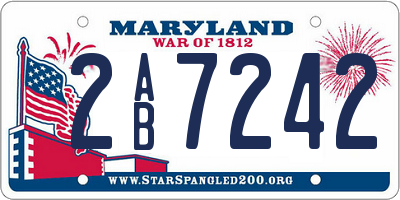 MD license plate 2AB7242