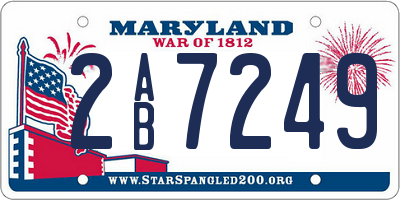 MD license plate 2AB7249