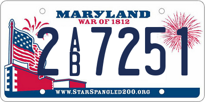 MD license plate 2AB7251