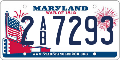 MD license plate 2AB7293