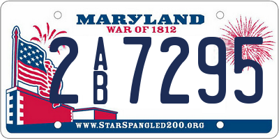 MD license plate 2AB7295