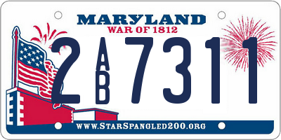 MD license plate 2AB7311