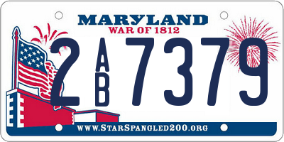 MD license plate 2AB7379