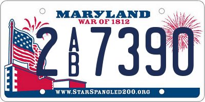 MD license plate 2AB7390