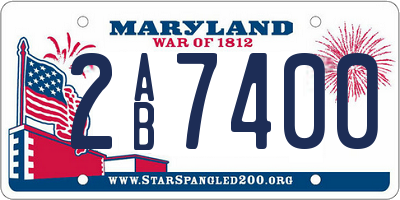 MD license plate 2AB7400