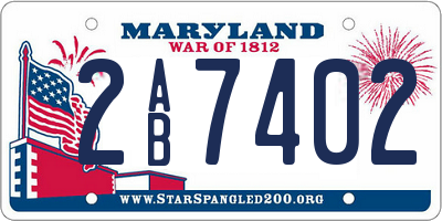 MD license plate 2AB7402