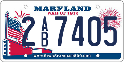 MD license plate 2AB7405