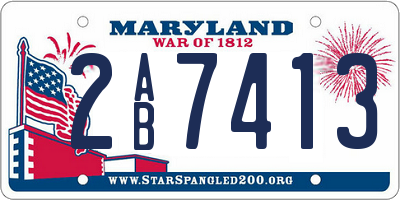 MD license plate 2AB7413