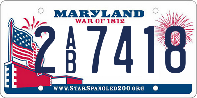 MD license plate 2AB7418