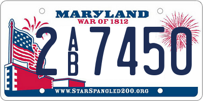 MD license plate 2AB7450