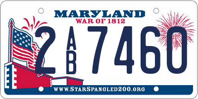 MD license plate 2AB7460