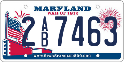 MD license plate 2AB7463