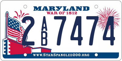 MD license plate 2AB7474
