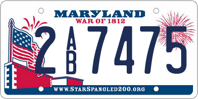 MD license plate 2AB7475