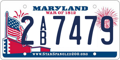 MD license plate 2AB7479