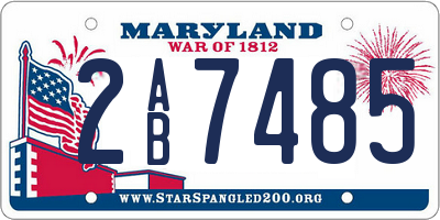 MD license plate 2AB7485