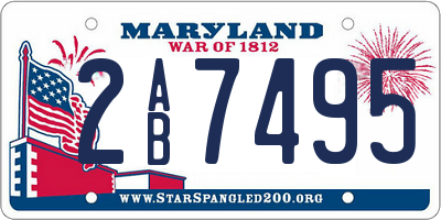 MD license plate 2AB7495