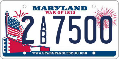 MD license plate 2AB7500