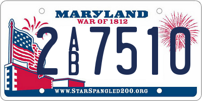 MD license plate 2AB7510