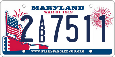 MD license plate 2AB7511