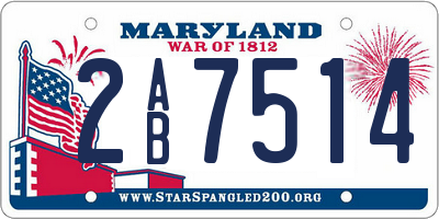 MD license plate 2AB7514