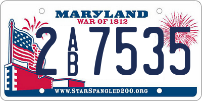 MD license plate 2AB7535