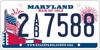 MD license plate 2AB7588