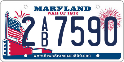 MD license plate 2AB7590