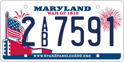 MD license plate 2AB7591