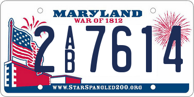 MD license plate 2AB7614
