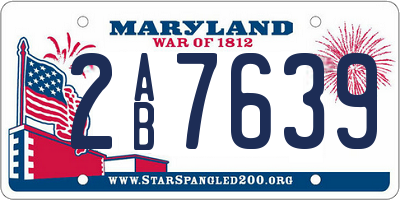 MD license plate 2AB7639